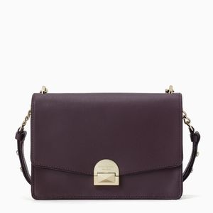 Kate Spade Neve Medium Convertible Flap Shoulder Bag in a Chocolate Cherry NWT